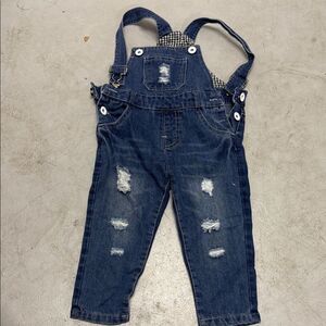 Kids Blue Denim Overalls BRAND NEW Size 2-3 Years Kids Jean Pant Overall Stretch